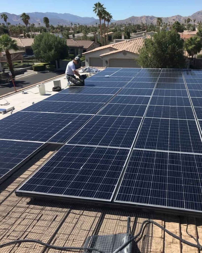 Solar Panel Mesh Installation Palm Springs