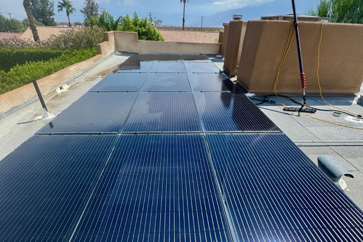 Solar panel dirt removal