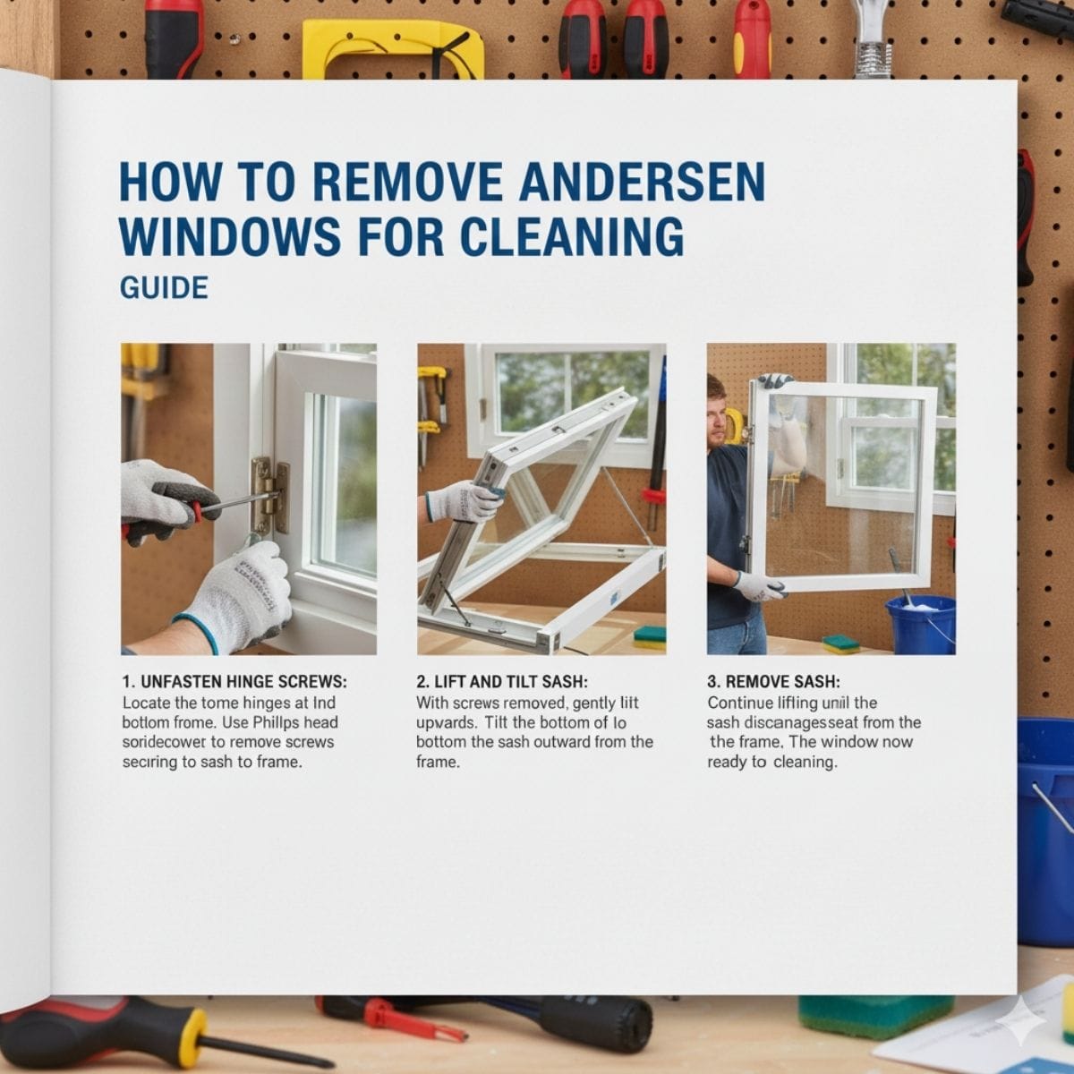 how to remove andersen windows for cleaning